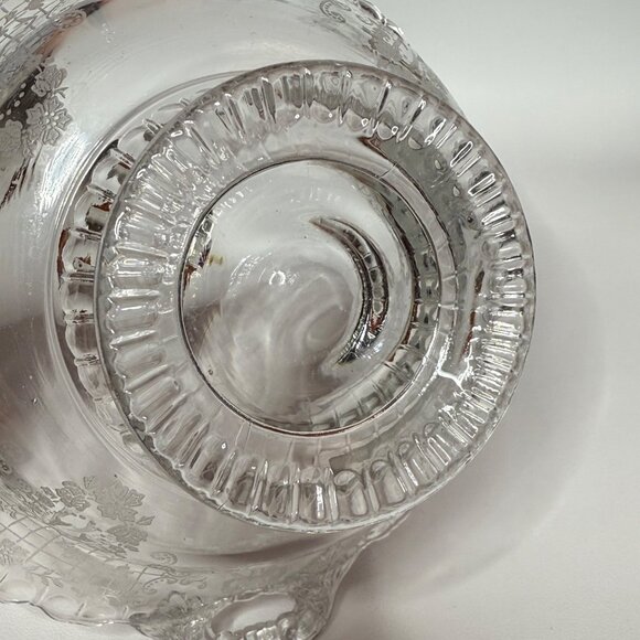Fostoria Etched Crystal Romance Clear Serving Bowl - Picture 11 of 11